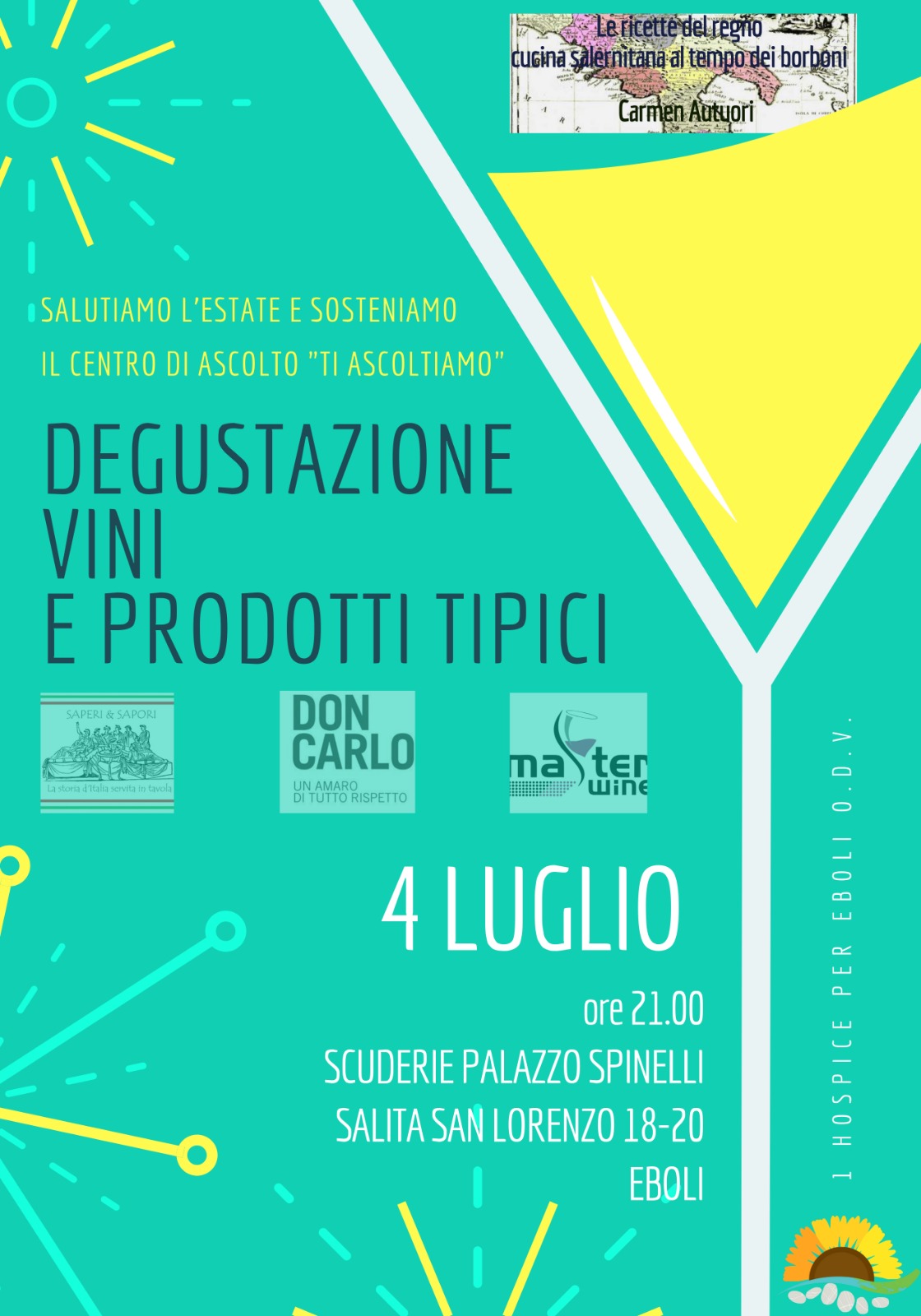 Degustazione Vini e prodotti tipici Hospice per Eboli