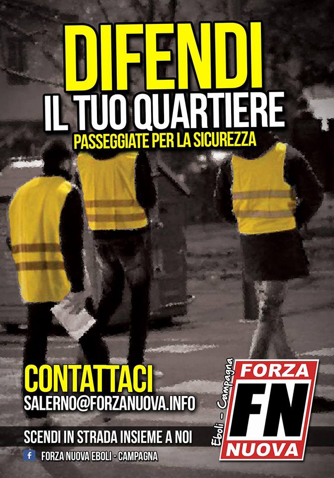 Passeggiata per la sicurezza Forza Nuova