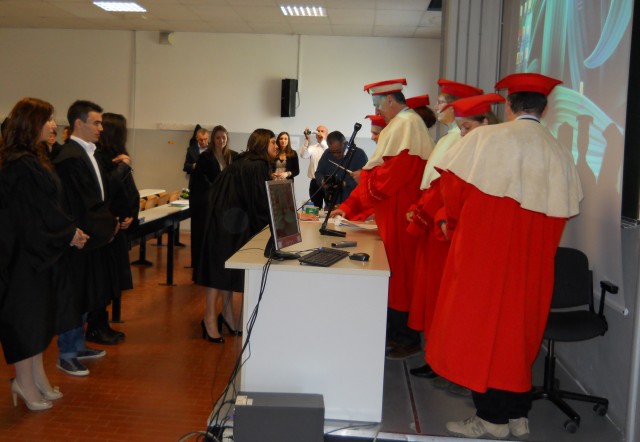 Carmen D'Ambrosio nella seduta di Laurea