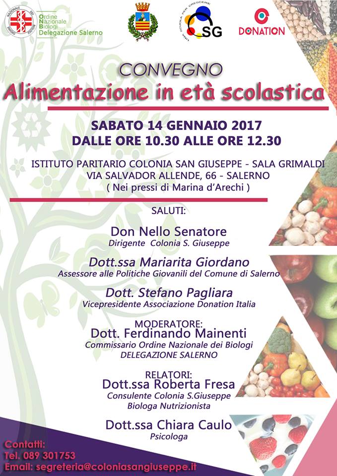 Alimentazione in eta scolare-Convegno Battipaglia