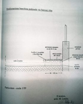 Progetto marciappiede banchina Via Serroni Alto