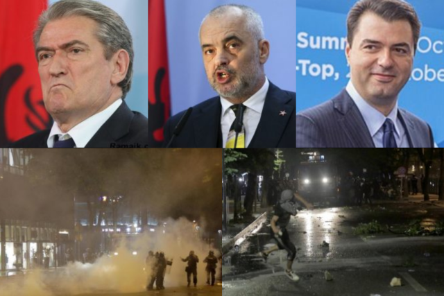 Sali Berisha-Lulzim Basha-Edi-Rama-disordini Tirana