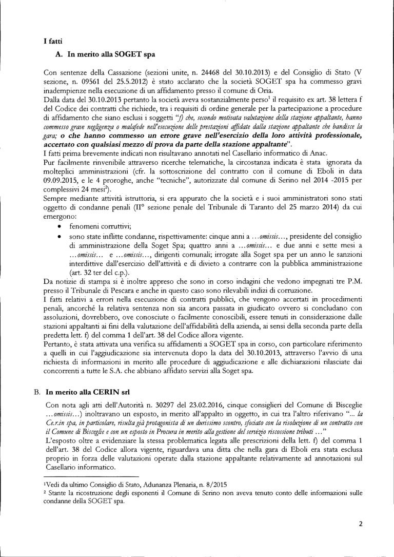 Eboli: L’ANAC e i Cardiello “mandano a casa” la SOGET | POLITICAdeMENTE ...