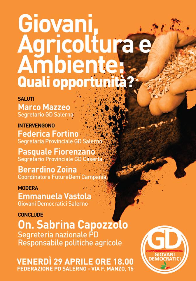 Giovani Democratici-Agricoltura e Ambiente.Convegno