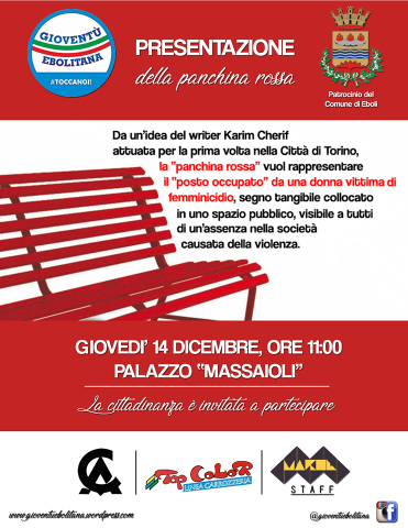 Gioventu ebolitana-panchina rossa-contro violenza sulle donne