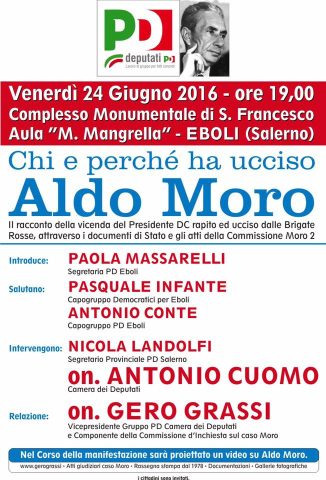 Convegno a Eboli: Chi e perché ha ucciso Aldo Moro