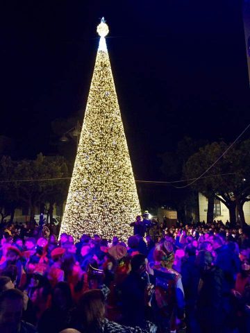 Eboli Natale 2016-Albero illuminato