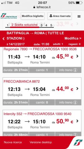 freccia bianca ferma a Battipaglia