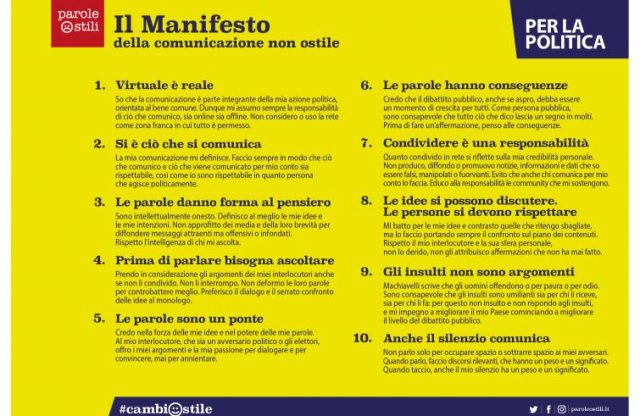 Manifesto della comunicazione non ostile