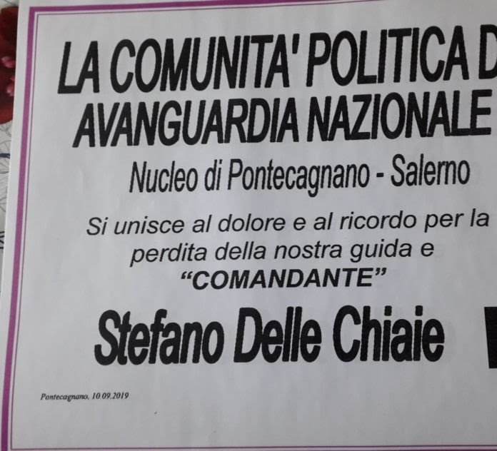 Manifesto funebre a Delle Chiaie