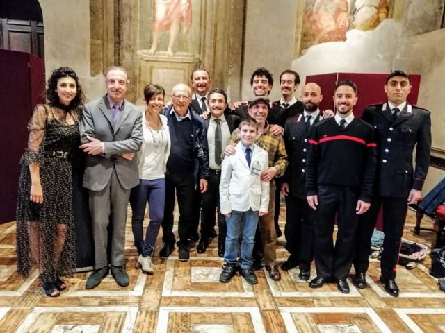 Nicola Acunzo-Borsellino-e la compagnia teatrale
