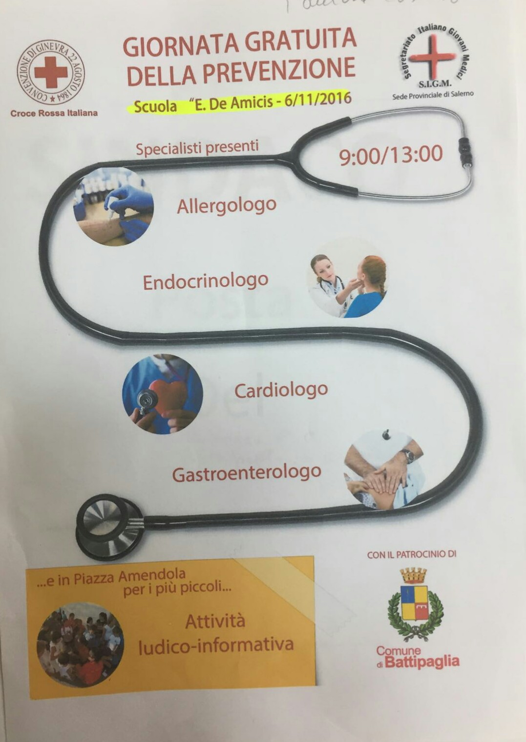 Giornata prevenzione Battipaglia