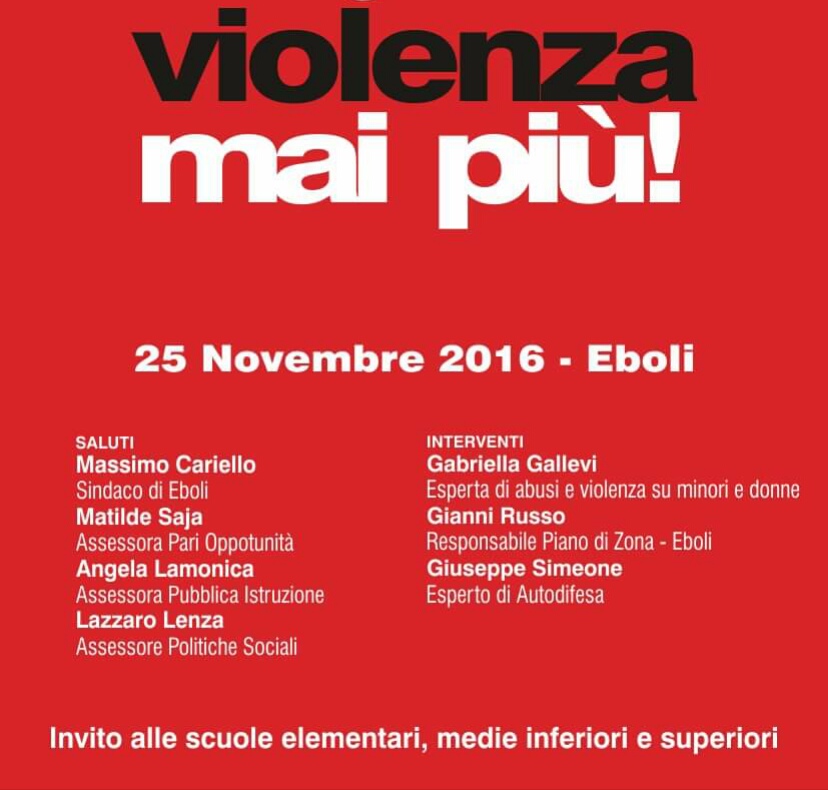 Convegno Eboli-Violenza mai più-Programma