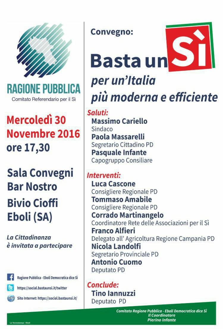 Basta un SI-Convegno Eboli