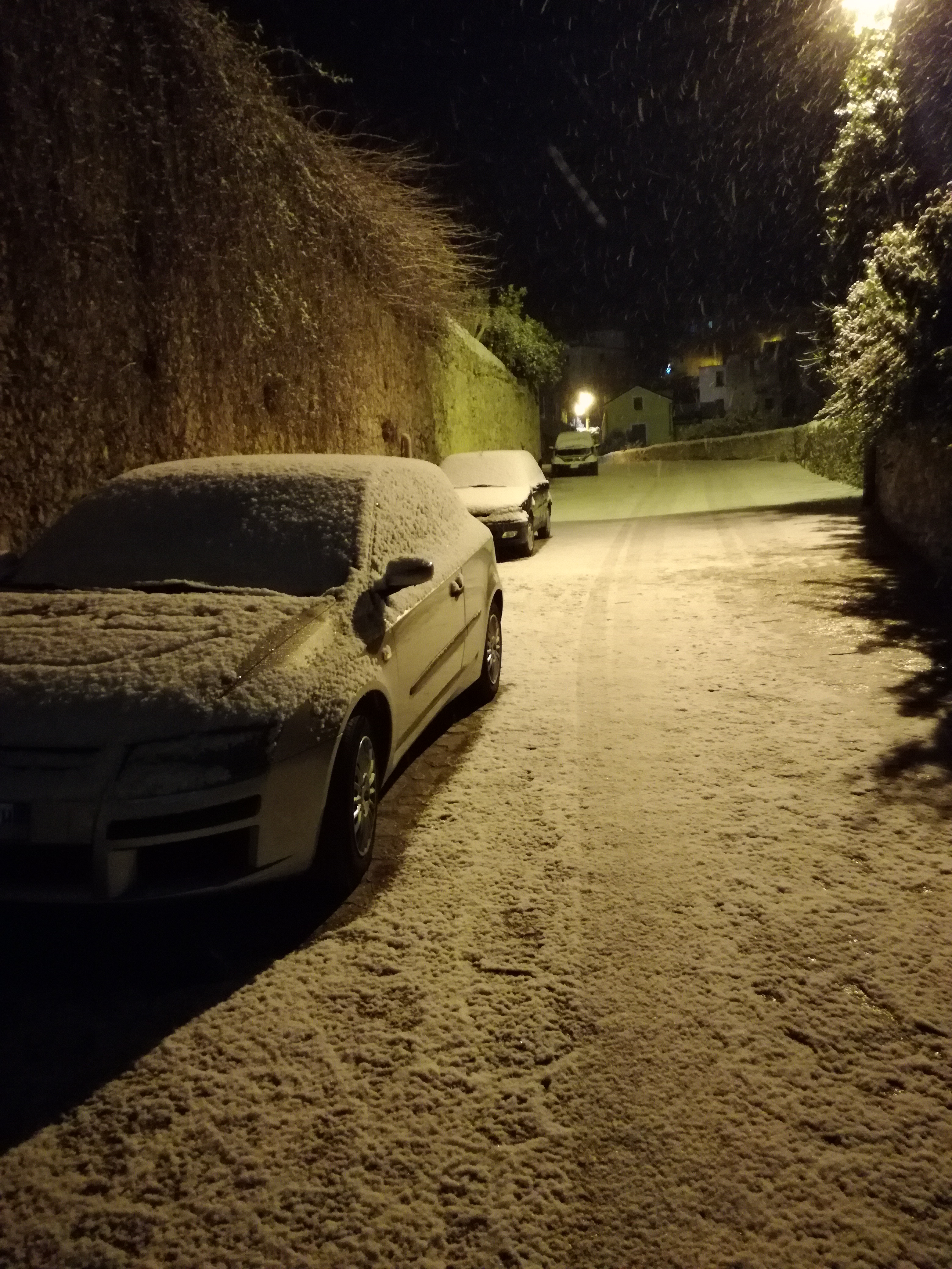 Via dei mulini innevata-Eboli