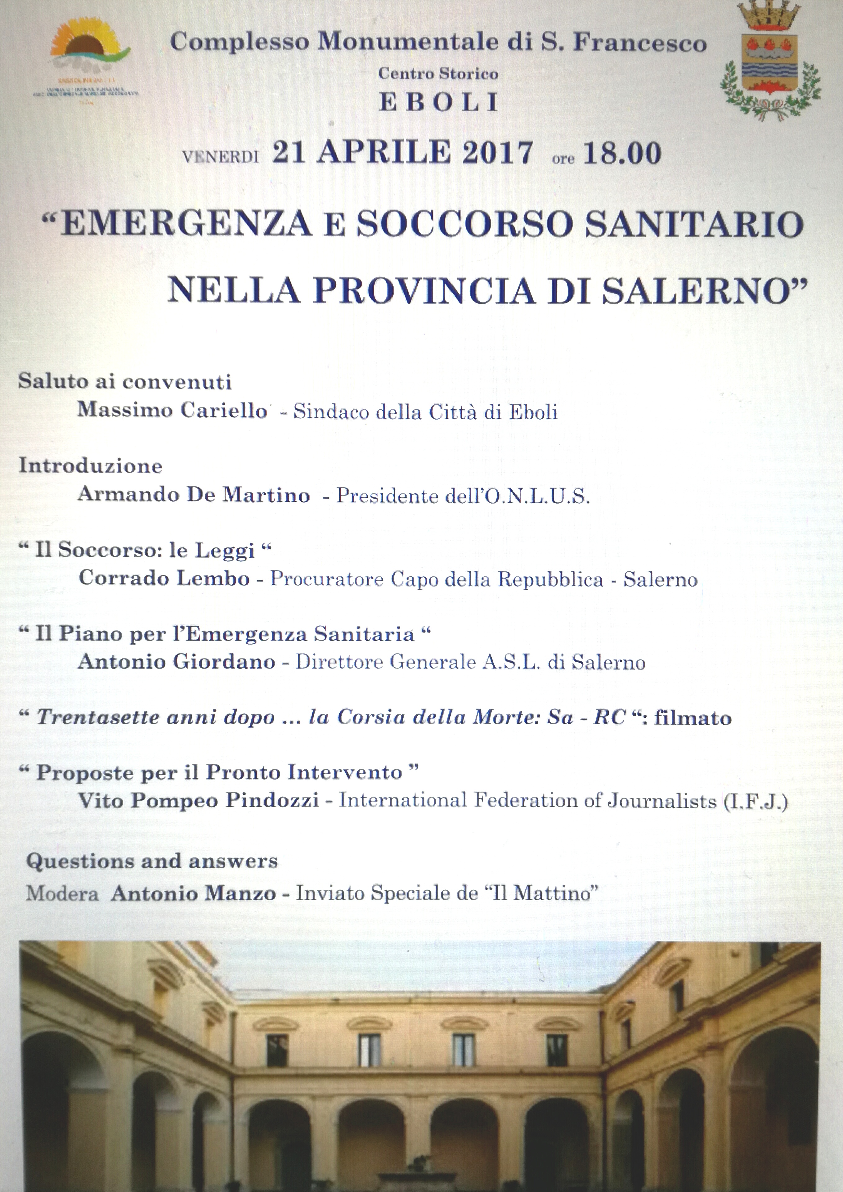 Convegno Eboli-emergenza sanitaria nella Piana del Sele