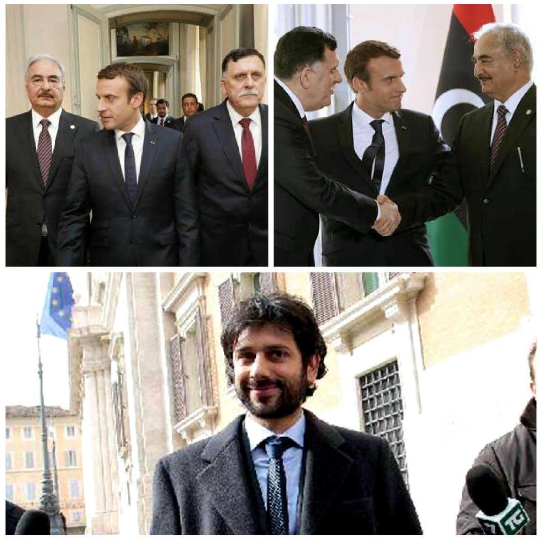 Sarraj-Macron-Haftar-Angelo Tofalo-accordo Libia1