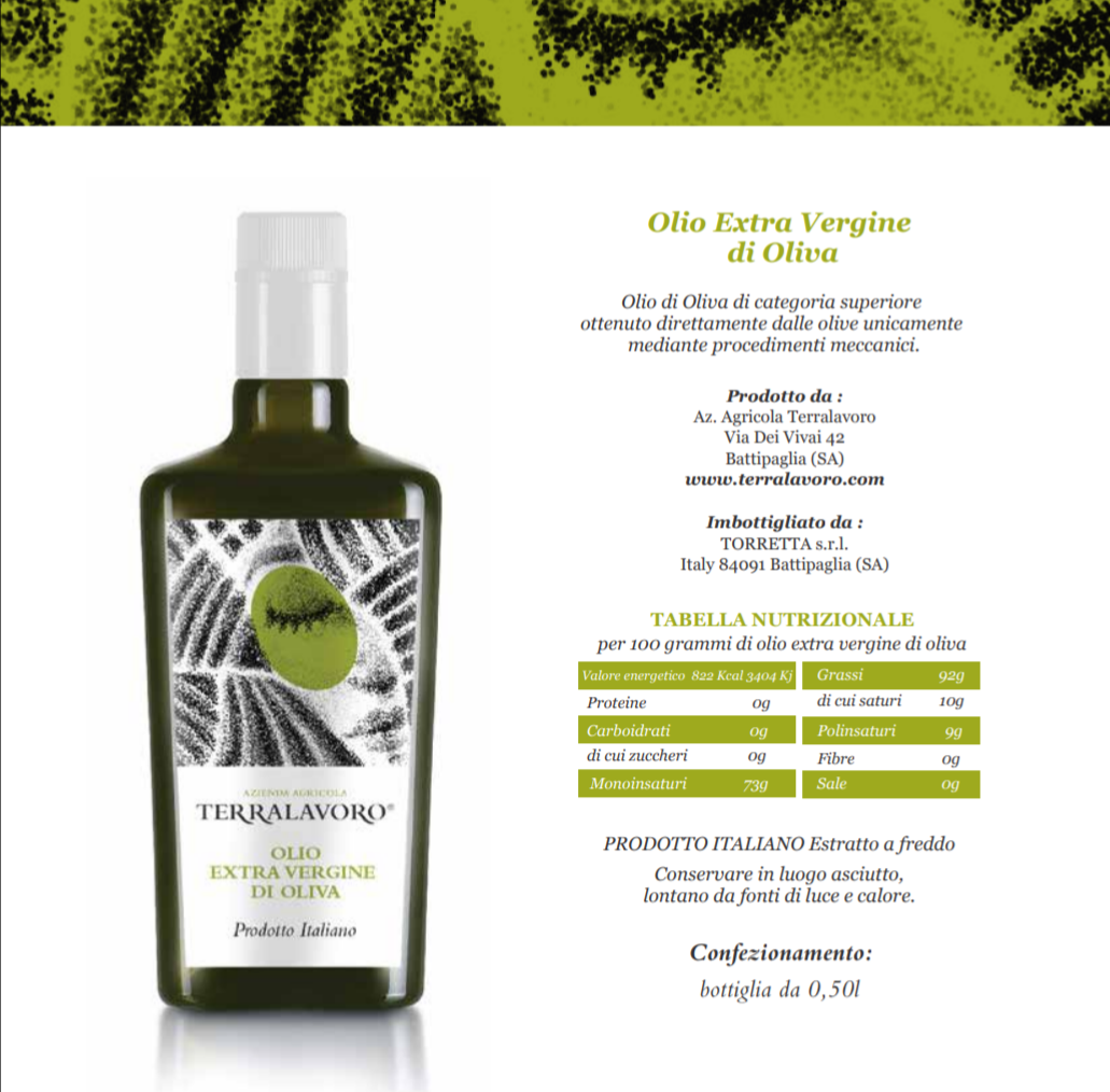 Azienda Agricola Terralavoro-produzione-Olio extra vergine di oliva