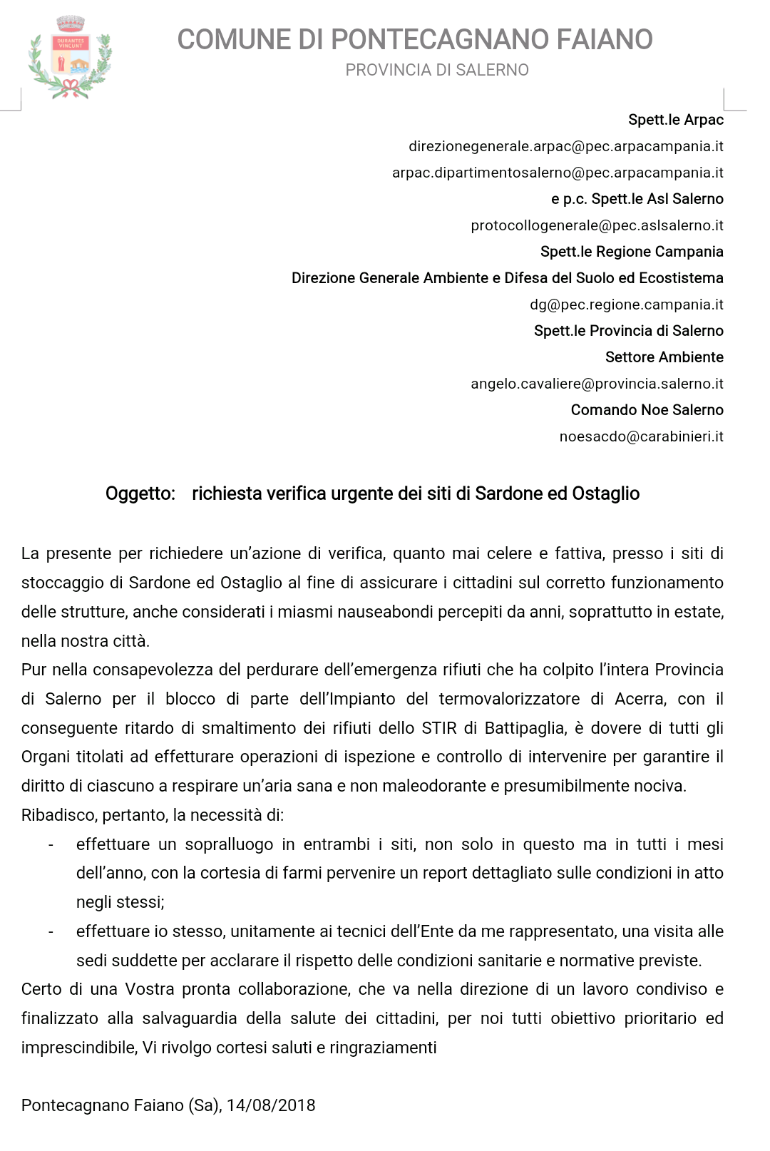 Lettera Lanzara