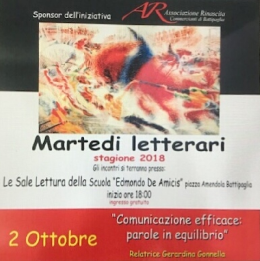 Martedì letterari-Battipaglia 2 ottobre