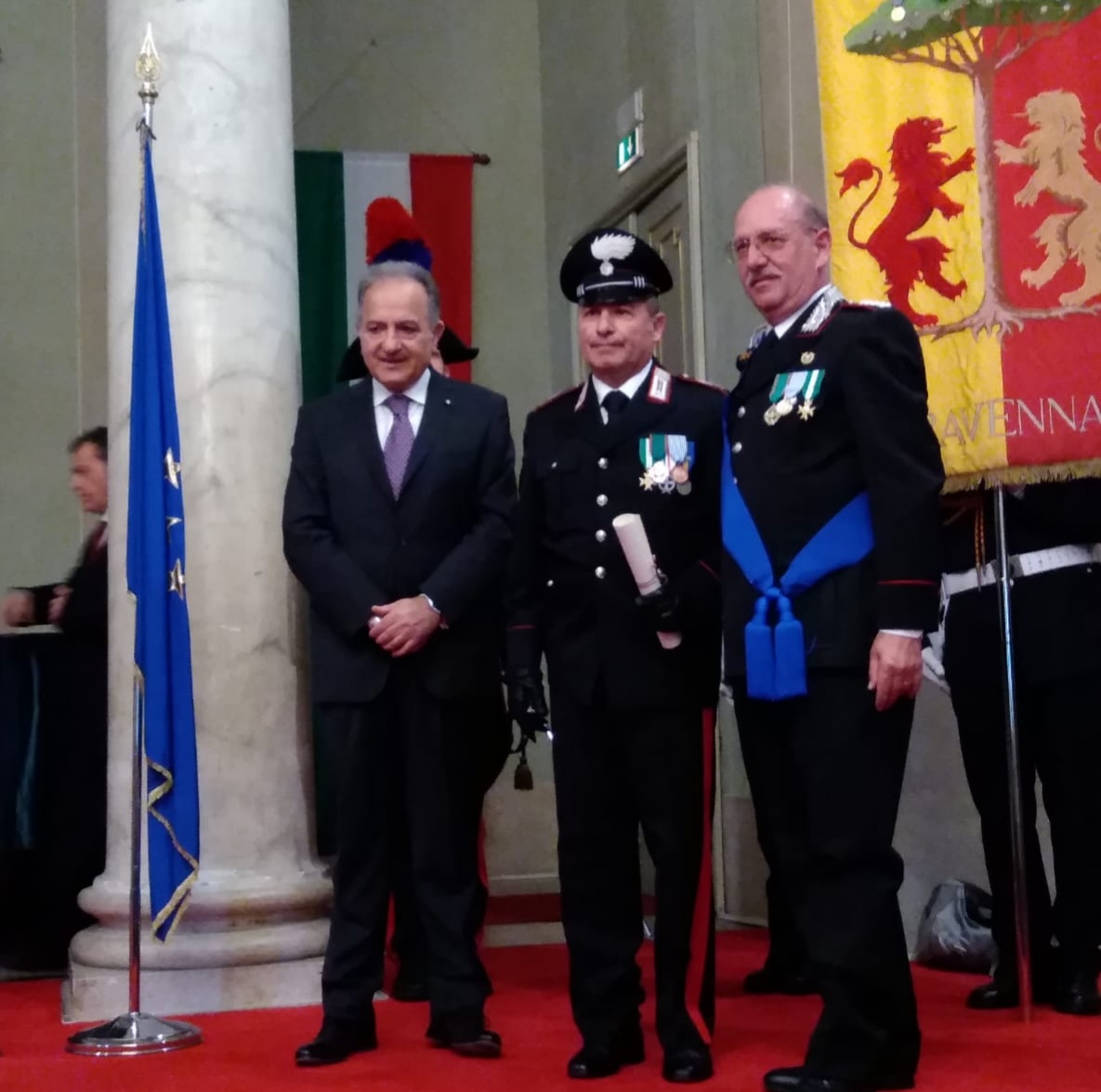 Vito Sgroia cavaliere del lavoro con Enrico Caterina Prefetto di Ravenna