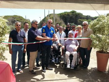 Inaugurazione Spiaggia disabili-Eboli:Lenza-Cariello-Di Benedetto