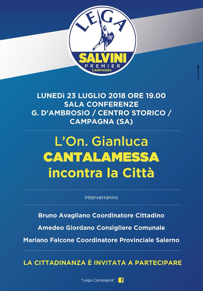 Incontro Lega Salvini a Campagna