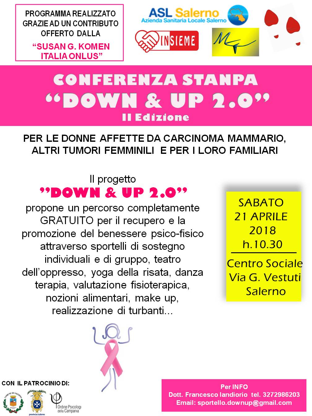 Invito -locandina progetto-DOWN & UP 2.0.-Salerno