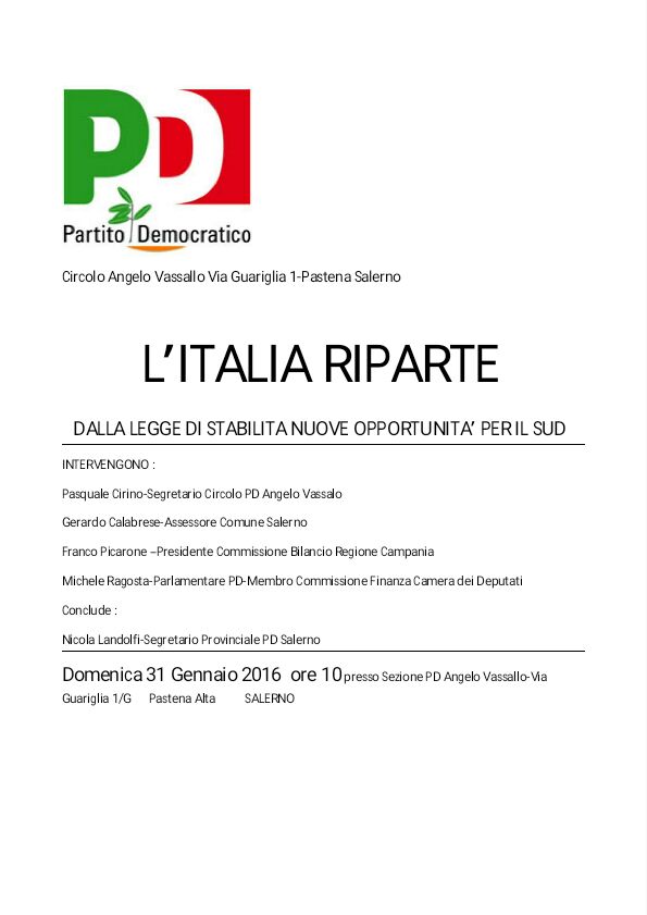 Italia riparte-PD