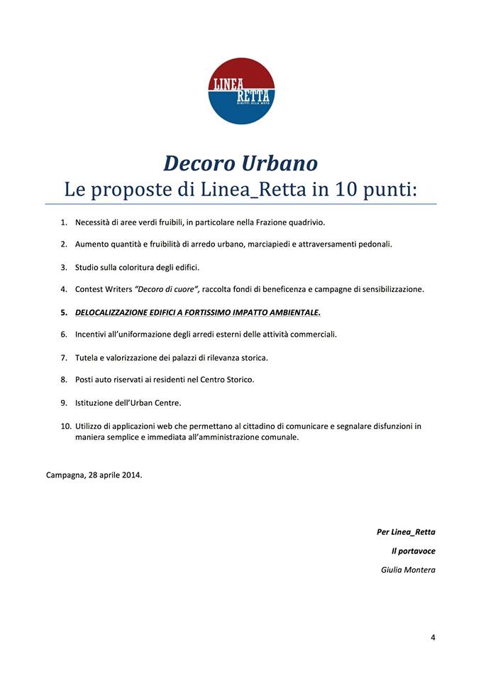 Le dieci proposte di Linea_Retta