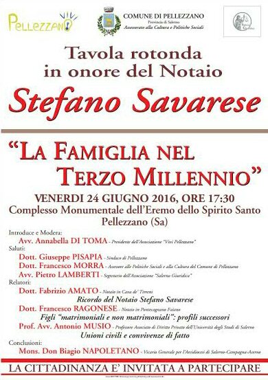 tavola rotonda,memorial,Notaio Stefano Savarese