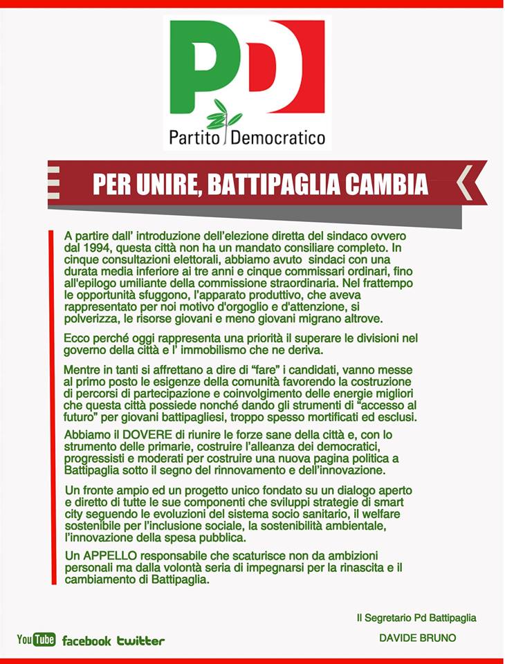 Manifesto PD-Battipaglia