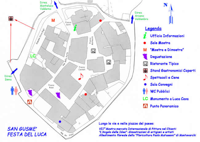 Mappa della Festa del Luca