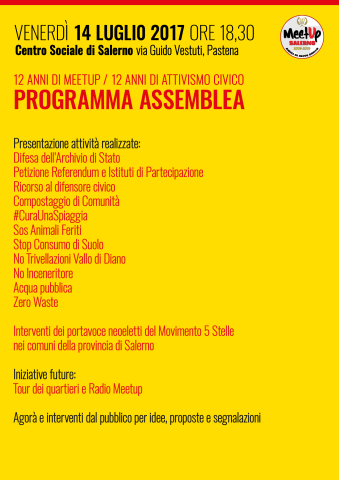 PROGRAMMA -Assemblea Meetup Salerno