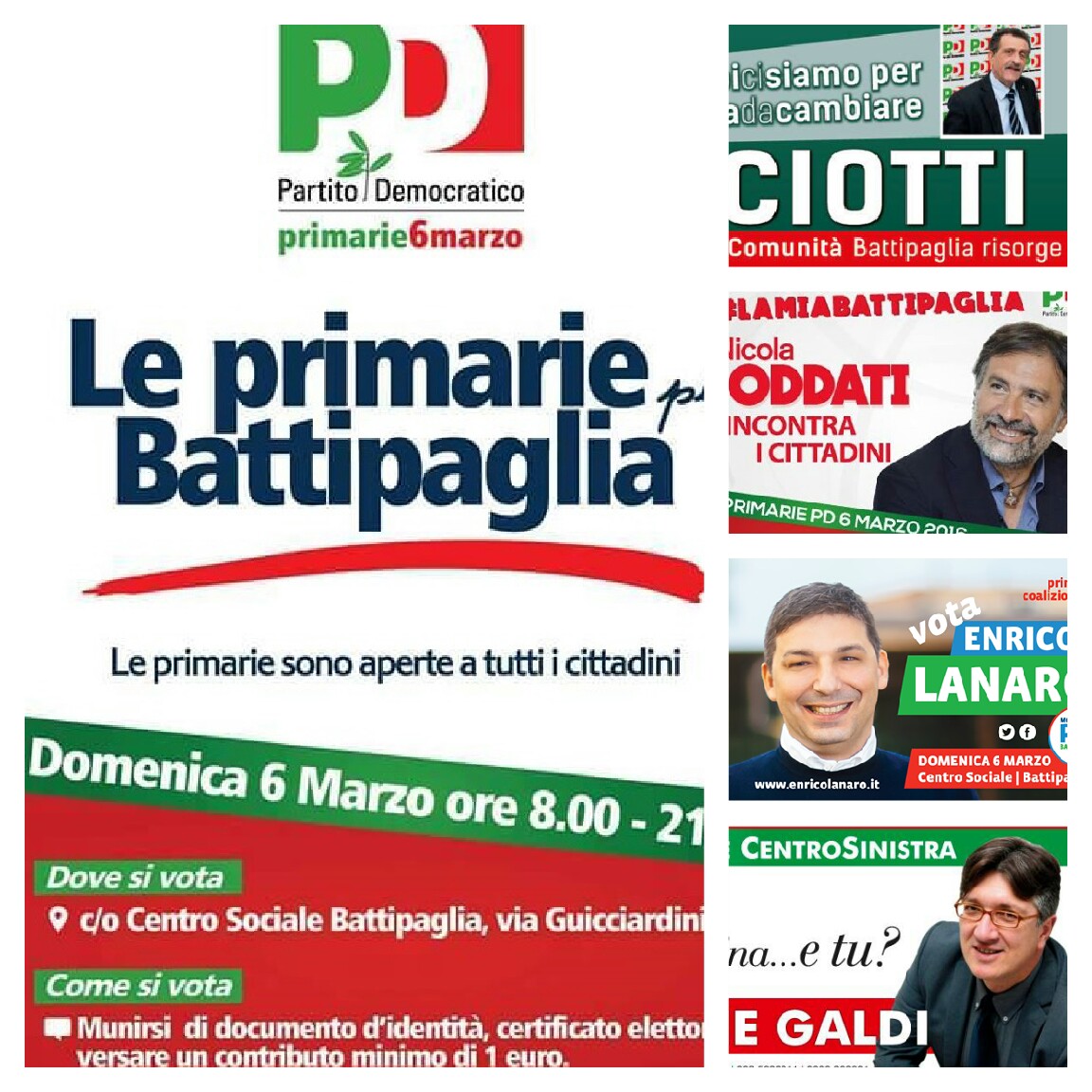 Primarie Battipaglia-Ciotti-Oddati-Lanaro-Galdi