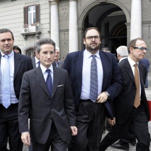 Salvo Nastasi con Stefano Caldoro e Luigi De Magistris