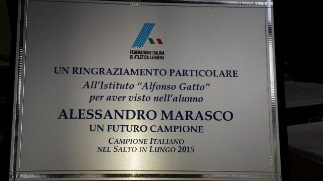 Targa ad Alessandro Marasco