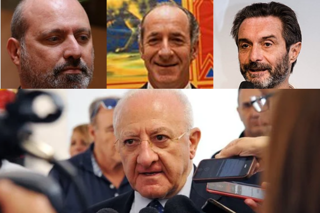 Vincenzo De Luca-Stefano Bonaccini-Luca Zaia-Arturo Fontana