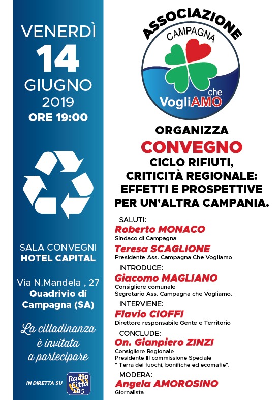 Convegno a Campagna sul ciclo dei rifiuti