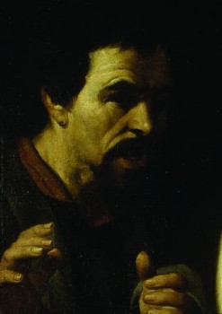 davide e Golia Caravaggio particolare