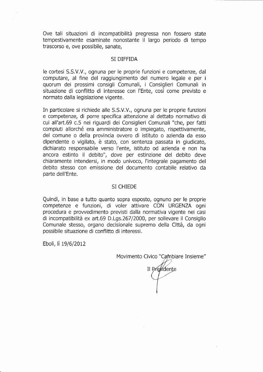 diffida incompatibilità 1