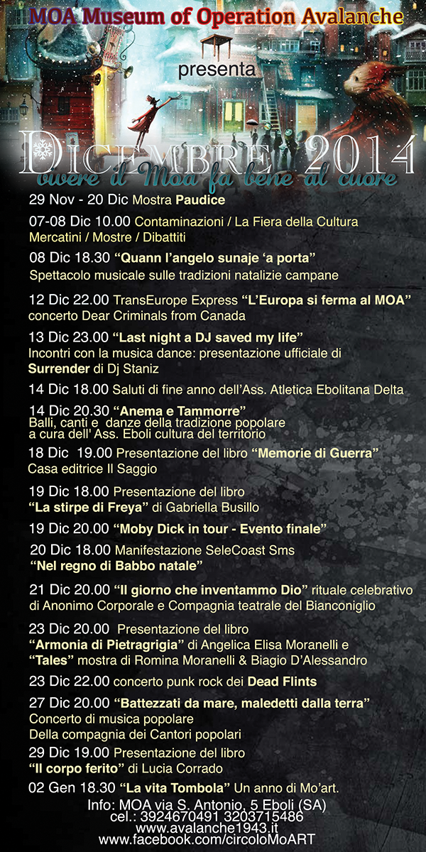 eventi dicembre 2014 MOA