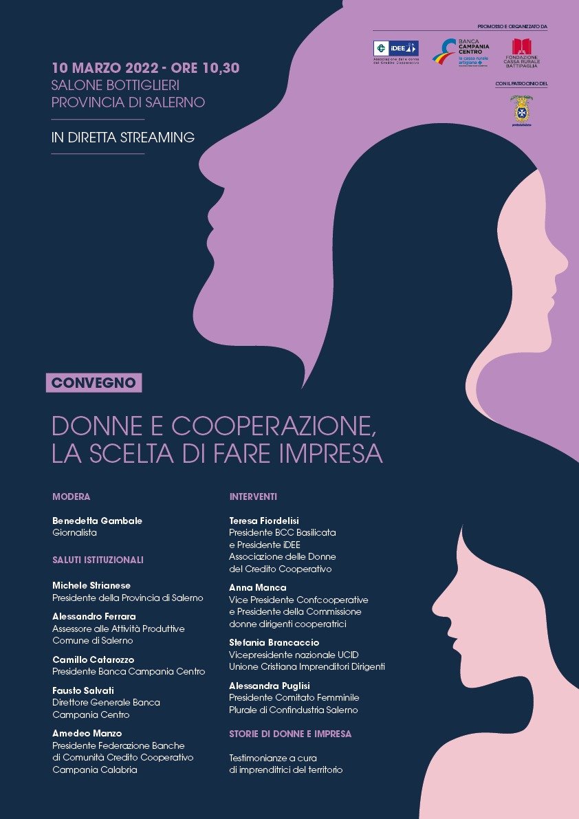 Salerno - Convegno-Donne e Cooperazione, la scelta di fare Impresa
